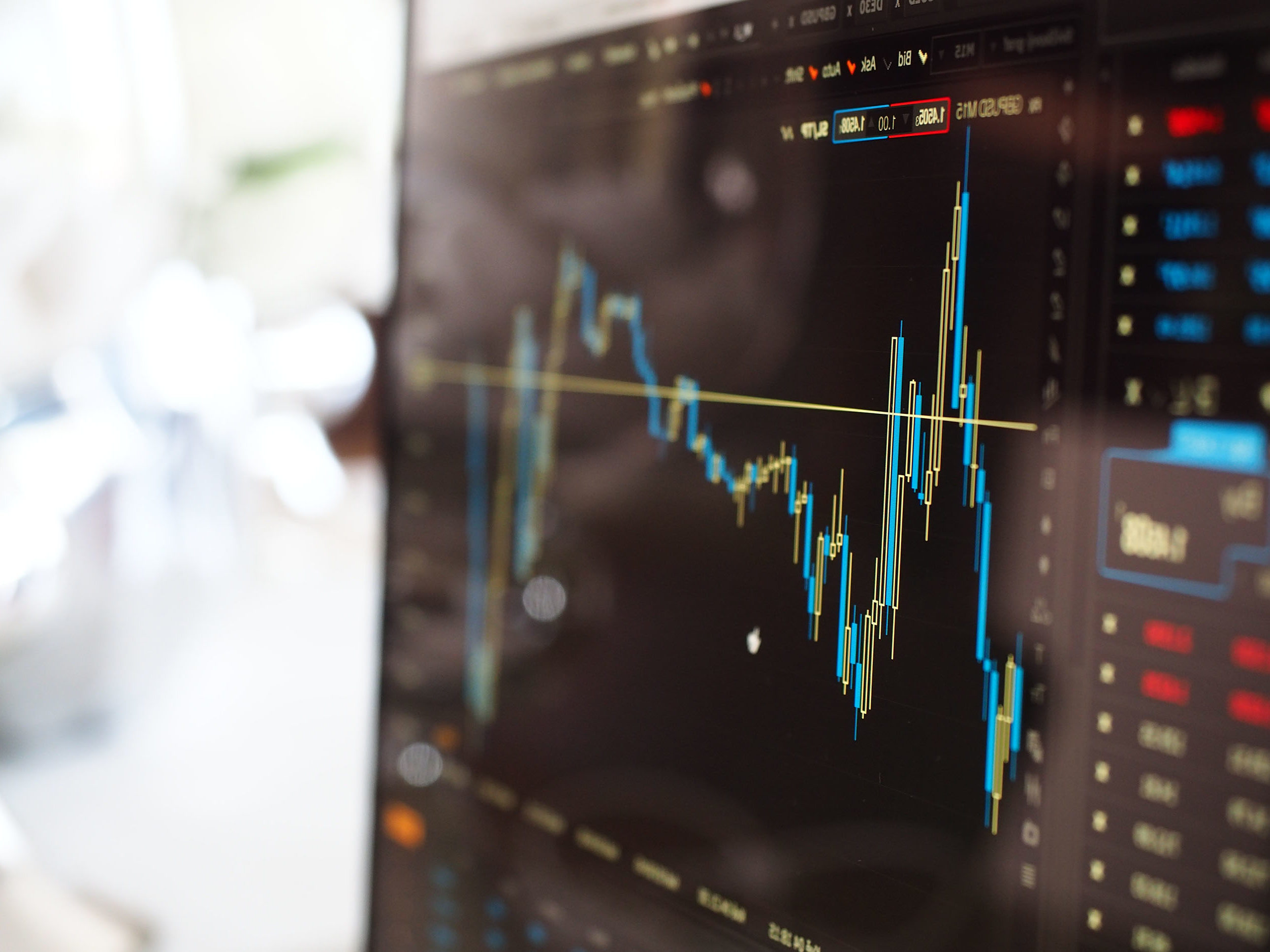 financial graph, financial services chart, fintech