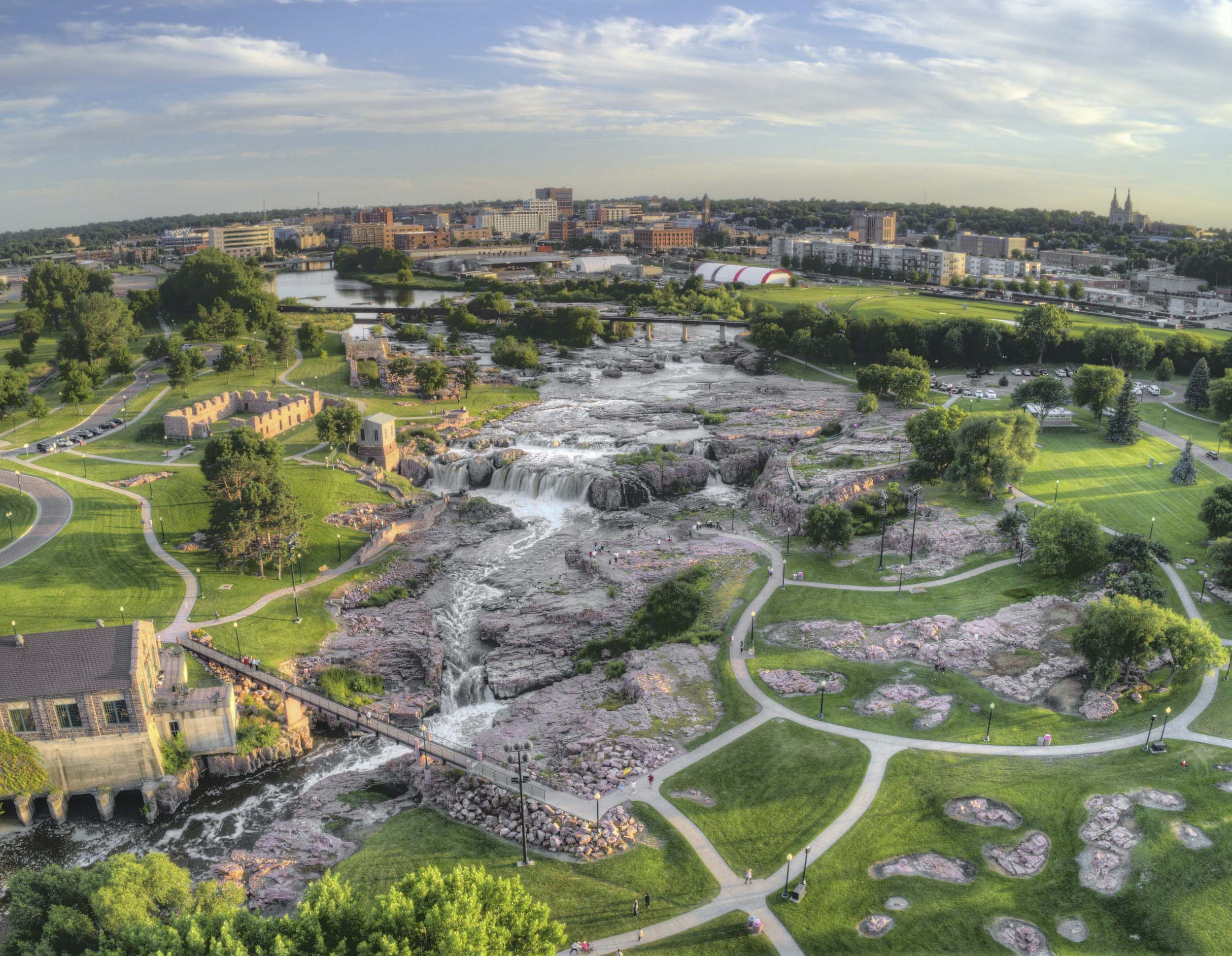 Aerial view of Sioux Falls, SD.