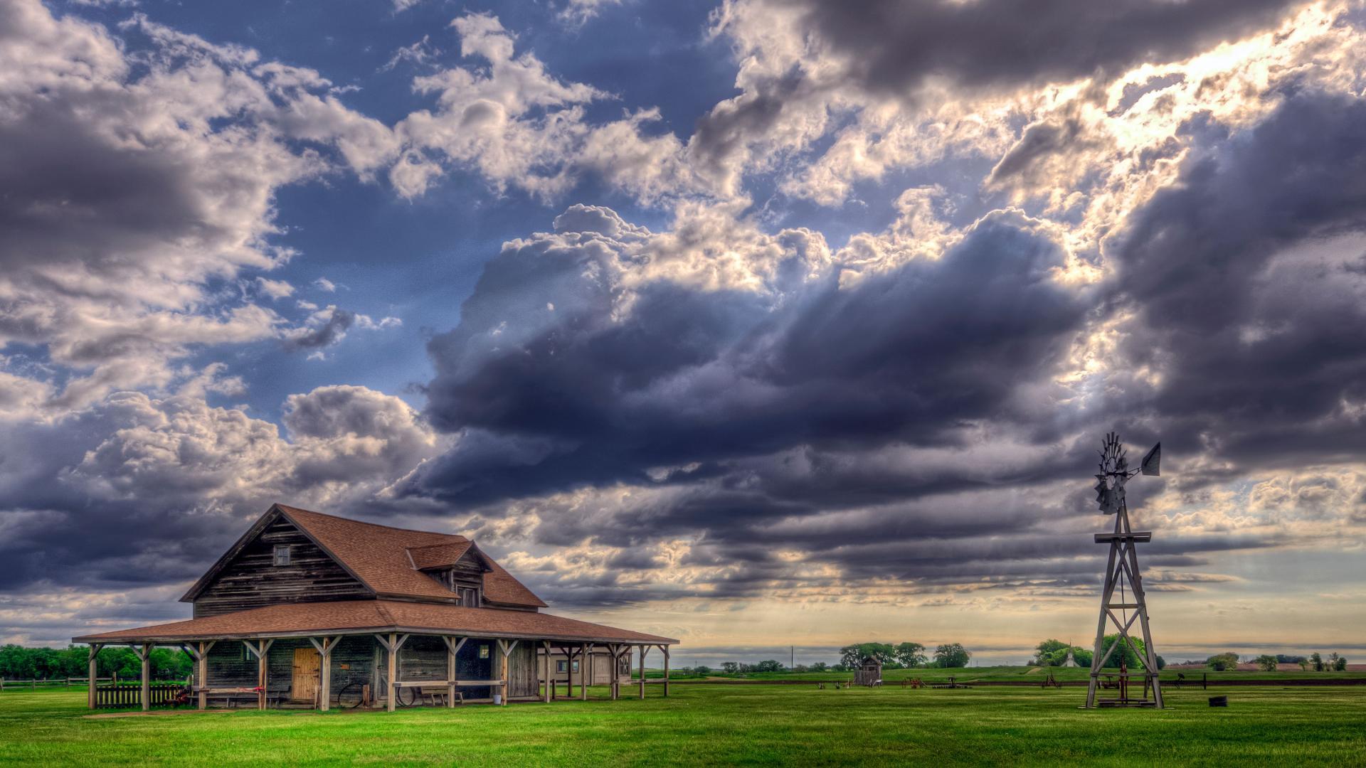 Historic homestead and windmill in northeast SD.