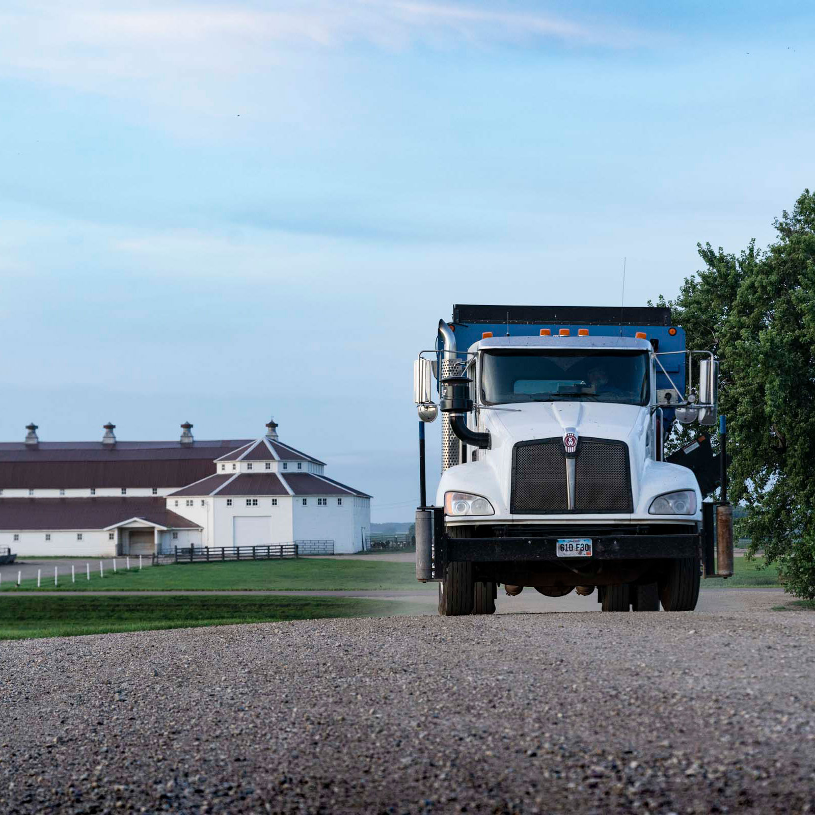 Truck on farm.