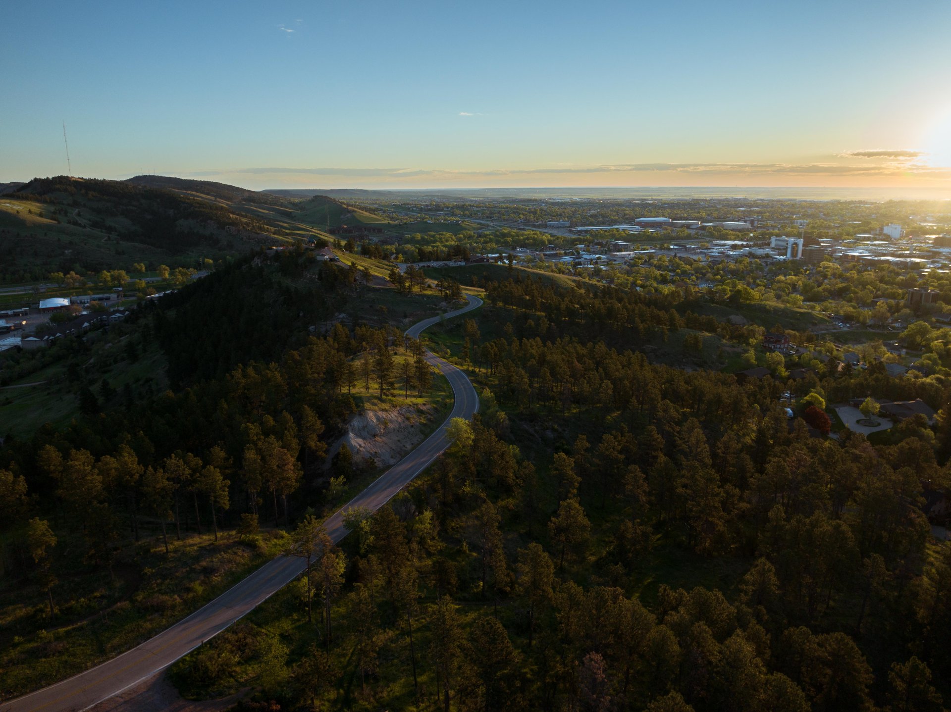 aerial view of Rapid City